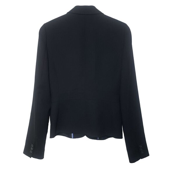 J Crew Wool Blazer 2 Button Classic Japan Made Black Jacket Womens T2 - Picture 4 of 6